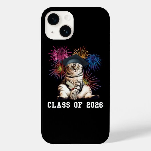 Class Of 2026 Cat Lover Case-Mate iPhone Case (Achterkant)
