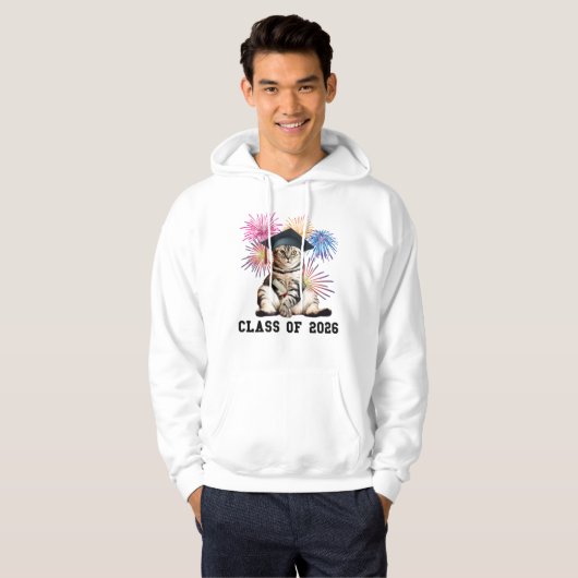Class Of 2026 Cat Lover Hoodie (Voorkant volledig)