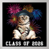Class Of 2026 Cat Lover Poster (Voorkant)