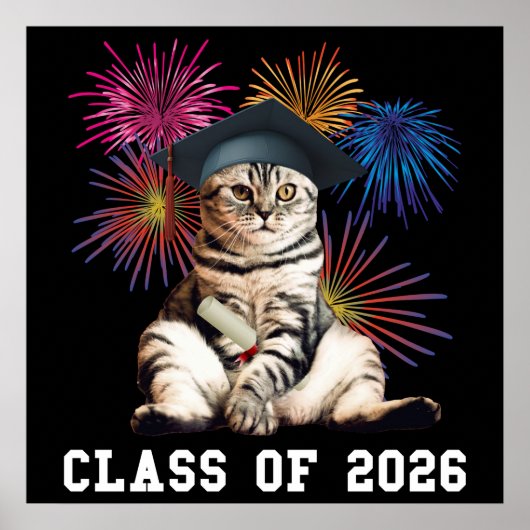 Class Of 2026 Cat Lover Poster (Voorkant)
