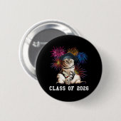 Class Of 2026 Cat Lover Ronde Button 5,7 Cm (Voorkant /achterkant)