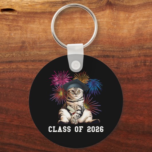 Class Of 2026 Cat Lover Sleutelhanger (Voorkant)