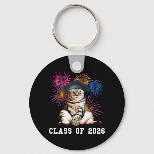 Class Of 2026 Cat Lover Sleutelhanger (Achterkant)