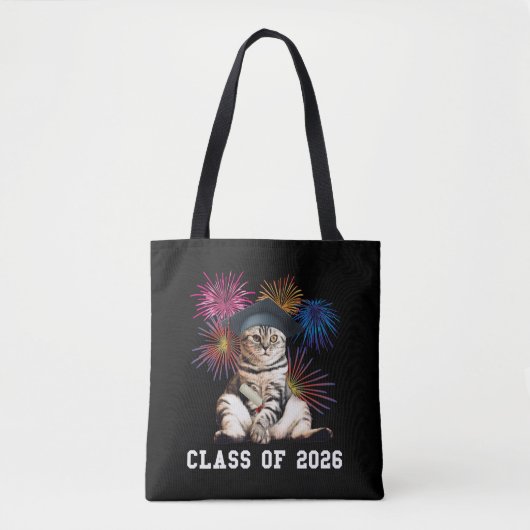 Class Of 2026 Cat Lover Tote Bag (Voorkant)