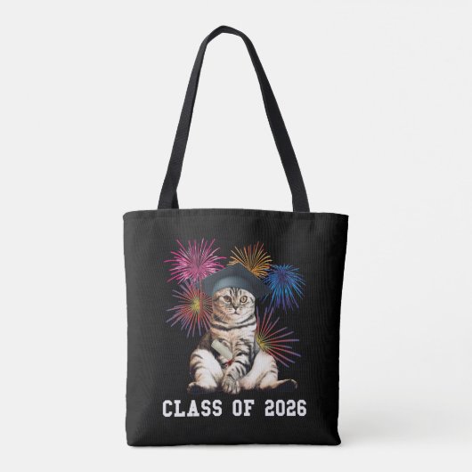 Class Of 2026 Cat Lover Tote Bag (Achterkant)