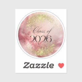 Class of 2026 - Custom Cut Vinyl Sticker (Pink)