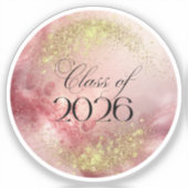Class of 2026 - Custom Cut Vinyl Sticker (Pink) (Voorkant)