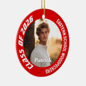 Class of 2026 Customizable School Senior Photo Keramisch Ornament (Rechts)