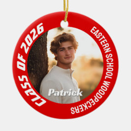Class of 2026 Customizable School Senior Photo Keramisch Ornament