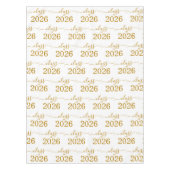 Class of 2026 Elegant Gold Script  Tafelkleed (Voorkant)