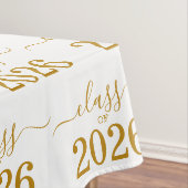Class of 2026 Elegant Gold Script  Tafelkleed (Voorbeeld)