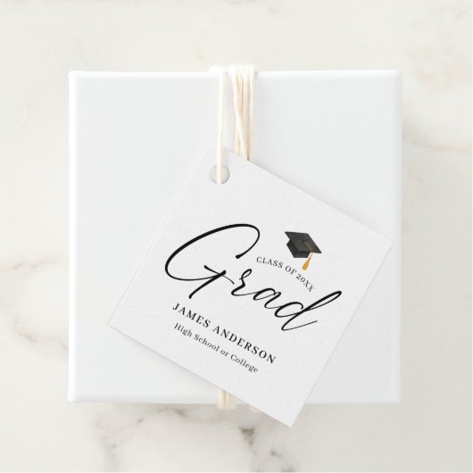 Class of 2026 Elegant Script Graduate Bedankjes Labels (In situ)