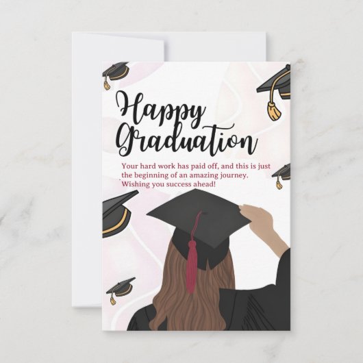Class of 2026 Female Graduate Congratulations Card Kaart (Voorkant)