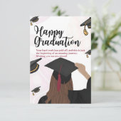Class of 2026 Female Graduate Congratulations Card Kaart (Staand voorkant)
