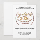 Class of 2026 Gold Invitation | Invitación Oro Kaart (Voorkant / Achterkant)