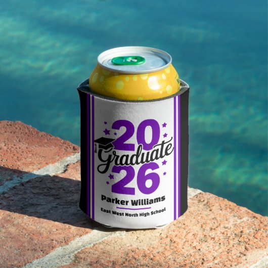Class of 2026 Grad Cap | Graduate Purple Cooler (Insitu Zwembad)