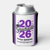 Class of 2026 Grad Cap | Graduate Purple Cooler (Blikje Voorkant)