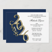 Class of 2026 Grad Gold with Color Option Kaart (Voorkant / Achterkant)