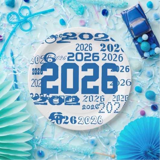 Class Of 2026 Grad Pattern Graduation Year Papieren Bordje (Feest)