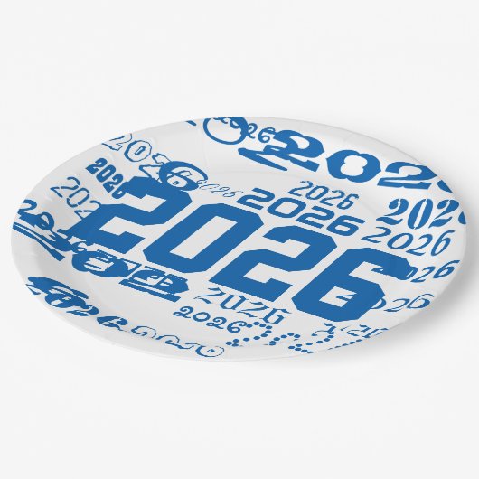 Class Of 2026 Grad Pattern Graduation Year Papieren Bordje (Gekanteld)