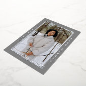 Class of 2026 Grad Sports Card Foil Announcement Folie Uitnodiging (Gedraaid)