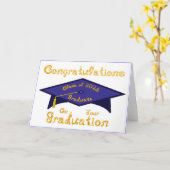 Class of 2026 Graduate Navy Blue Gold Kaart (Gele Bloem)