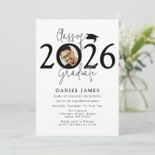 Class Of 2026 Graduate | Photo Graduation Party Kaart (Staand voorkant)