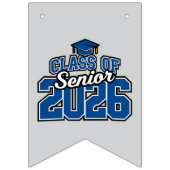 Class of 2026 Graduation Banner in Blue and White  (Eerste vlag)
