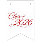 Class of 2026 Graduation Banner in Red and White (Eerste vlag)