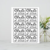 Class of 2026 Graduation Black Tag Captions Paper (Staand voorkant)