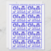Class of 2026 Graduation Blue Tag Captions Paper (Voorkant)