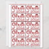 Class of 2026 Graduation Crimson Red Tag Captions (Voorkant)