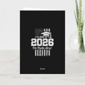 Class of 2026 Graduation Distressed Flag Design Kaart (Achterkant)