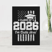 Class of 2026 Graduation Distressed Flag Design Kaart (Voorkant)