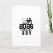 Class of 2026 Graduation Distressed Flag Design Kaart (Achterkant)