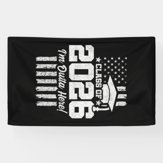 Class of 2026 Graduation Distressed Flag Design Spandoek (Horizontaal)