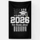 Class of 2026 Graduation Distressed Flag Design Spandoek (Verticaal)