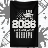 Class of 2026 Graduation Distressed Flag Design Spandoek