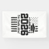 Class of 2026 Graduation Distressed Flag Design Spandoek (Horizontaal)