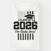 Class of 2026 Graduation Distressed Flag Design Spandoek (Verticaal)
