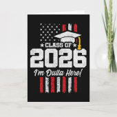 Class of 2026 Graduation Fun Quote Distressed Flag Kaart (Voorkant)