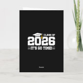 Class of 2026 Graduation It’s Go Time Funny Quote Kaart (Achterkant)