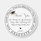 class of 2026, graduation modern chic thank you magneet (Voorkant)