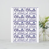 Class of 2026 Graduation Navy Blue Tag Captions (Staand voorkant)