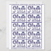 Class of 2026 Graduation Navy Blue Tag Captions (Voorkant)