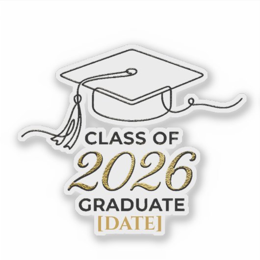 Class of 2026 Graduation / Pegatina Personalizada Sticker (Voorkant)