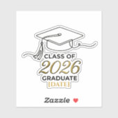 Class of 2026 Graduation / Pegatina Personalizada Sticker (Vel)