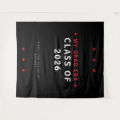 Class of 2026 Graduation Photo Booth Backdrop Red  Wandkleed (Voorkant (horizontaal))