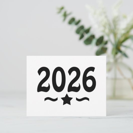 Class of 2026 Graduation Star Briefkaart (Staand voorkant)