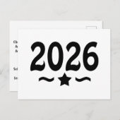 Class of 2026 Graduation Star Briefkaart (Voorkant / Achterkant)